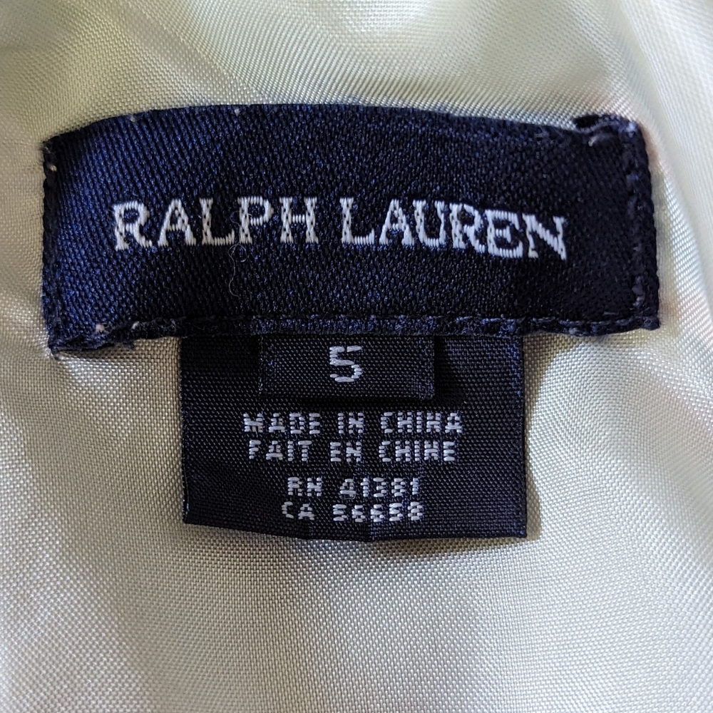 Ralph Lauren Floral Chiffon Party Dress Girls Size 5 - Picture 3 of 11